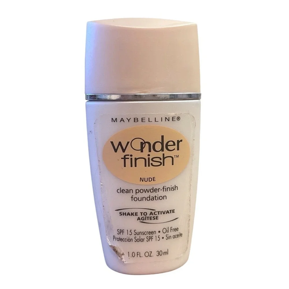 MAYBELLINE WONDER FINISH Clean Powder-Finish Foundation‎ NUDE 2/3 full
